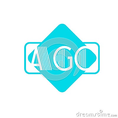 Logo AGC Type in the box Vector Illustration