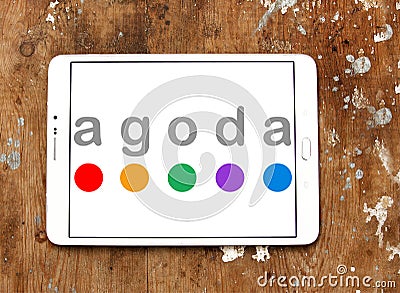 Agoda reservations provider logo Editorial Stock Photo