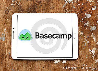 Basecamp web application company logo Editorial Stock Photo