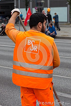 Logo of the Berlin Waste Management and City Cleaning company BSR Editorial Stock Photo