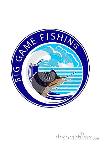 Logo Big game fishing Vector Illustration