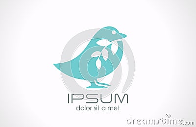 Logo Bird abstract vector Creative medicine health Vector Illustration