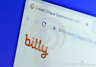 Bitly URL shortening service Editorial Stock Photo