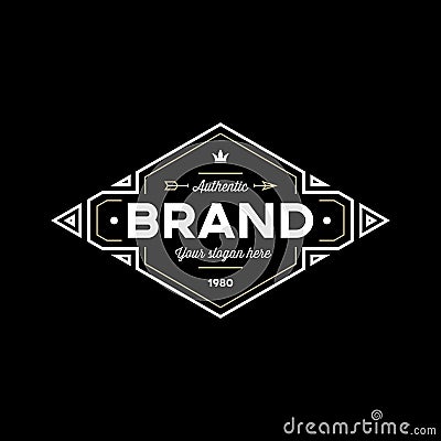 Logo brand black Vector Illustration