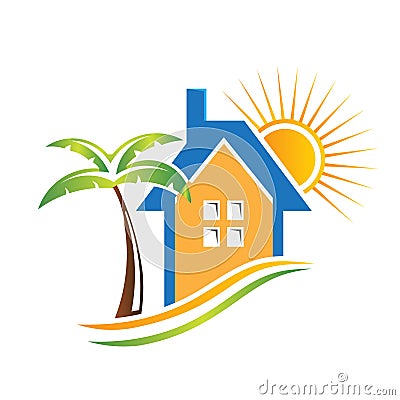 Logo Bungalow Vector Illustration