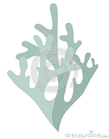 Logo bush of lichen, deer moss, Icelandic moss in two colors Vector Illustration