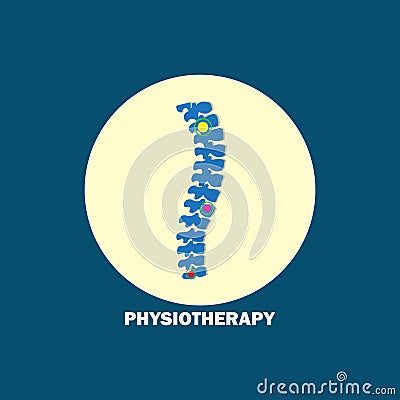 Physiotherapy for medicine or rehabilitation Vector Illustration