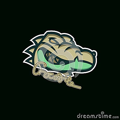 Head crocodile for wildlife industries Vector Illustration