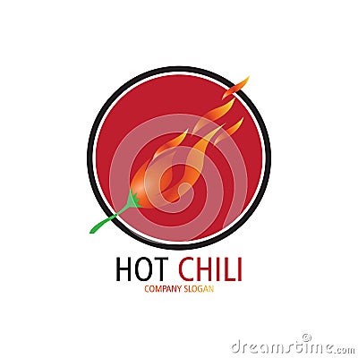Hot chili logo Vector Illustration