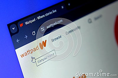 Wattpad online publishing platform Editorial Stock Photo