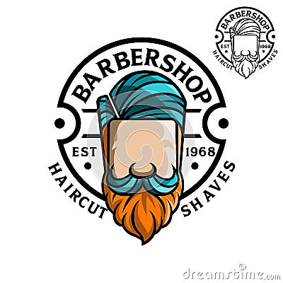 Logo Barbershop Man Vector Illustration