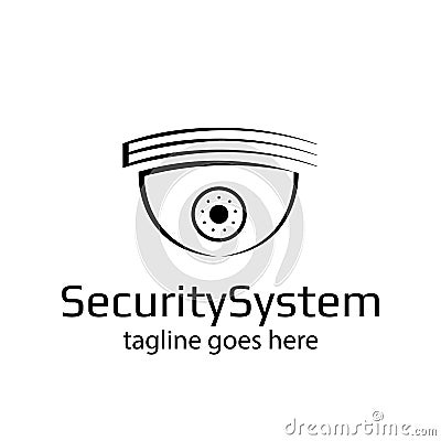 Logo CCTV camera, security system, vector illustration Vector Illustration