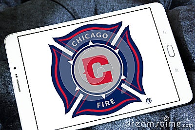 Chicago Fire Soccer Club logo Editorial Stock Photo