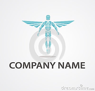 Logo with chiropractor Vector Illustration
