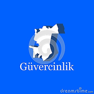 logo city of the Guvercinlik, Map of Guvercinlik city of turkey region Vector Illustration