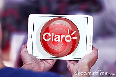 Claro Americas telecom company logo Editorial Stock Photo