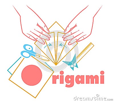 Logo for classes Origami Stock Photo