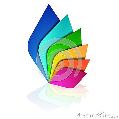 Logo colors leaves Vector Illustration