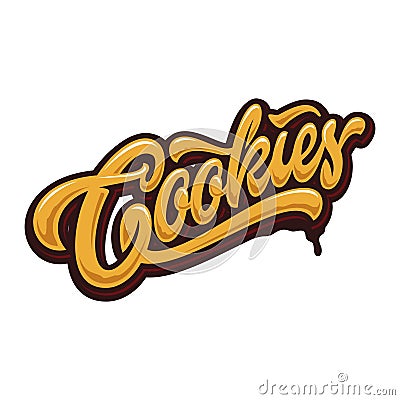 Cookies typography Vector Illustration