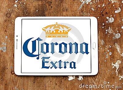 Corona extra beer logo Editorial Stock Photo