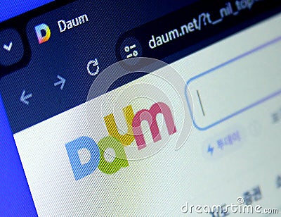 Daum South Korean web portal Editorial Stock Photo