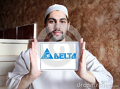 Delta Electronics company logo Editorial Stock Photo