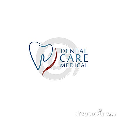 Logo dental care clinic, dentistry for kids. Teeth abstract icons Vector Illustration