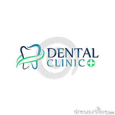 Logo dental care clinic, dentistry for kids. Teeth abstract icons Vector Illustration