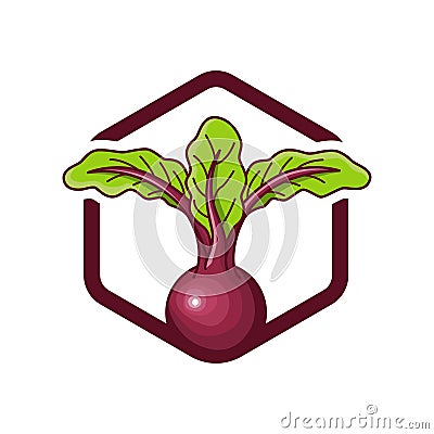 Logo design Beetroot Vector Illustration