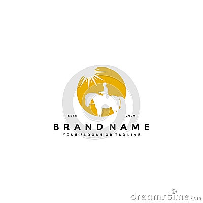 Logo design horse training vector Vector Illustration