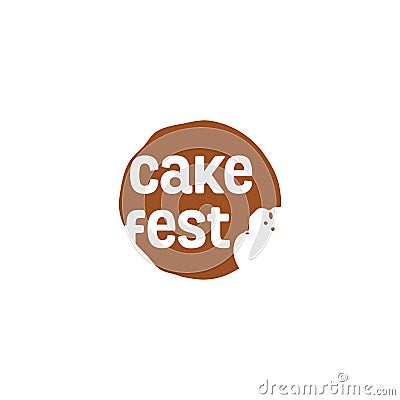 Logo design idea with cake fest concept Stock Photo