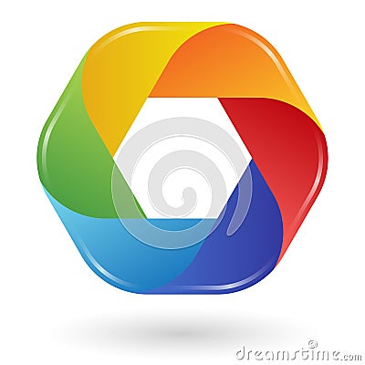 Logo design in six colors Vector Illustration