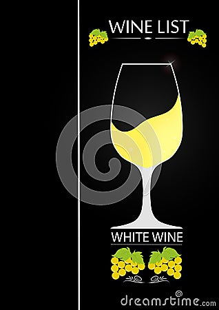 Logo design for wine list of a restaurant or bar Vector Illustration