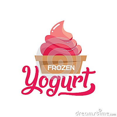 Logo design for Yogurt company Vector Illustration