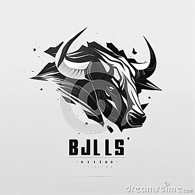 logo designs of buffalo bulls Cartoon Illustration