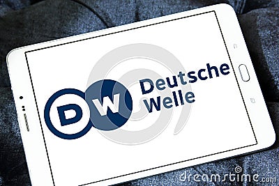 Deutsche Welle broadcaster logo Editorial Stock Photo