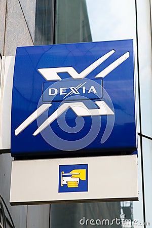 Logo of Dexia bank Editorial Stock Photo
