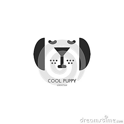 Logo with a dog Vector Illustration
