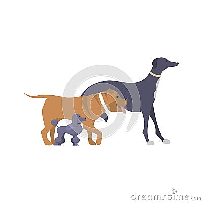 Logo with a dogs Vector Illustration