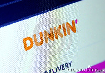 Dunkin donuts logo Editorial Stock Photo