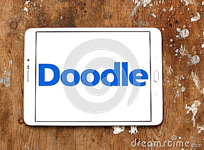 Doodle Internet calendar tool logo Editorial Stock Photo