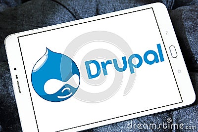 Drupal web framework logo Editorial Stock Photo