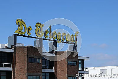 Logo dutch newspaper de telegraaf Editorial Stock Photo