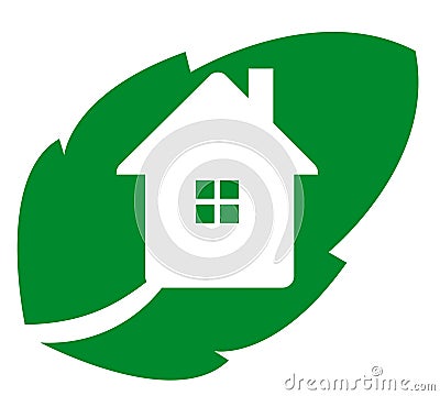 Logo eco house Cartoon Illustration