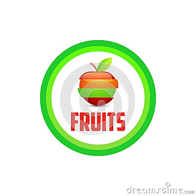 Logo emblem of Fruits Vector Illustration