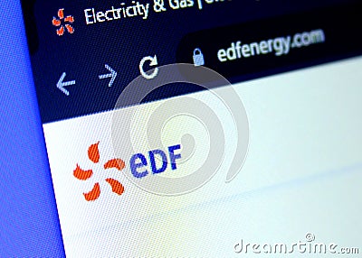 edf energy company logo Editorial Stock Photo