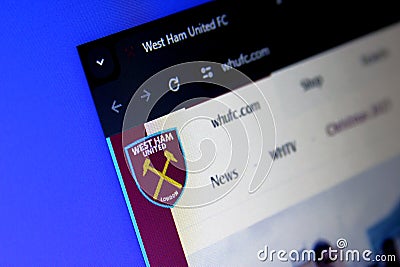 West Ham United football club logo Editorial Stock Photo