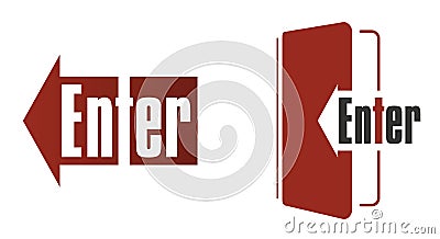 Logo Enter Vector Illustration