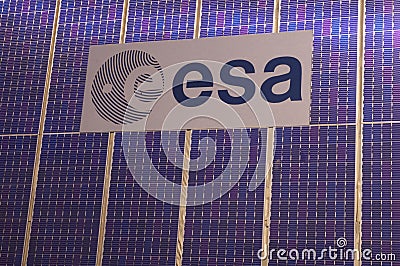 Logo of the European Space Agency (ESA) Editorial Stock Photo