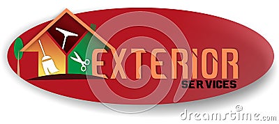 Logo for Exterior services Stock Photo